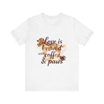 Coffee and Paws Unisex Jersey Short Sleeve Tee